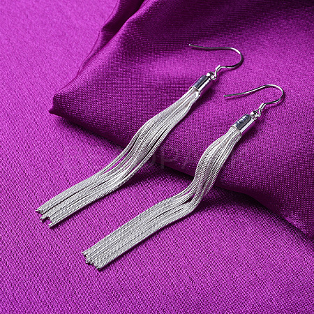 Brass Tassel Dangle Earrings FS-WG3DBF1-01-1