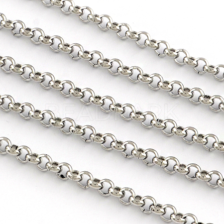 304 Stainless Steel Unwelded Rolo Chains CHS-R008-30-1