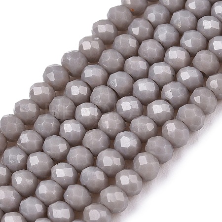 Opaque Solid Color Imitation Jade Glass Beads Strands EGLA-A044-P1mm-D10-1