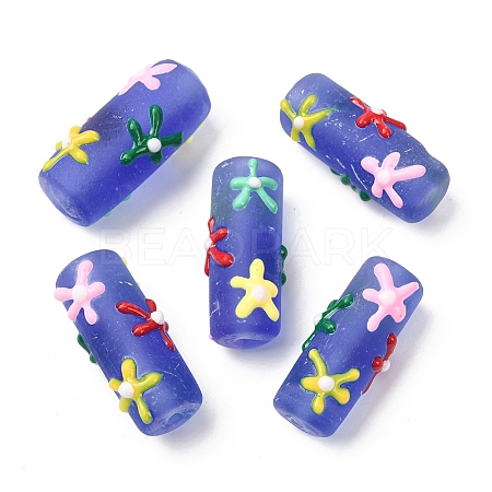 Handmade Lampwork Enamel  Beads LAMP-B051-01G-1