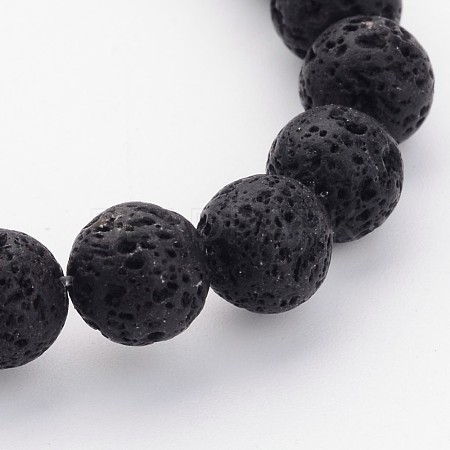 Natural Lava Rock Beads Strands X-G434-1B-1