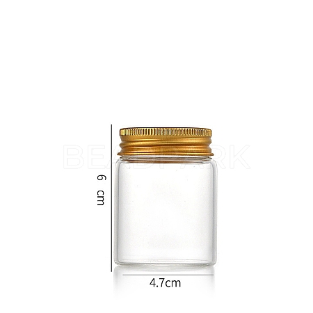 Column Glass Screw Top Bead Storage Tubes CON-WH0086-094B-02-1