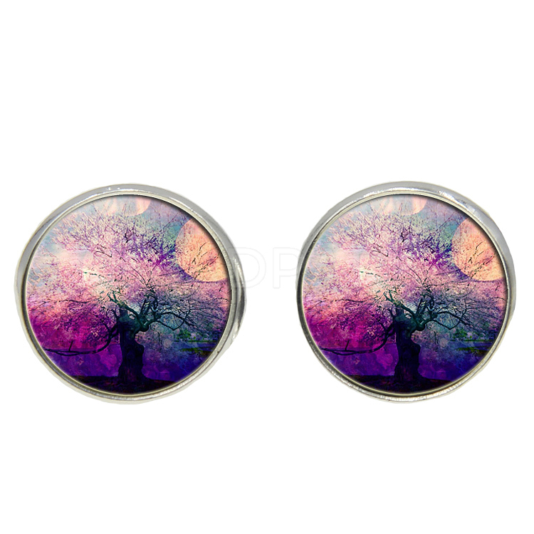 Picture Glass Stud Earrings - Beadpark.com
