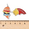 Alloy Enamel Split Pendants FIND-H047-05P-02-3
