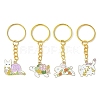 Animals Alloy Enamel Pendants Keychain KEYC-JKC00504-1