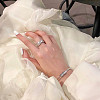 Alloy Crystal Rhinestone Cuff Bangles for Women FS-WG50859-01-2
