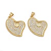 Brass Micro Pave Cubic Zirconia Pendants ZIRC-I367-07G-05-1