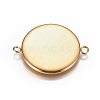 Ion Plating(IP) 304 Stainless Steel Cabochon Connector Settings LS-X-STAS-G127-14-25mm-G-2
