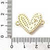 Rack Plating Brass Micro Pave Clear Cubic Zirconia Heart Links Connector Charm KK-P287-52G-02-3