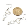 Tibetan Style Alloy Hollow Heart Dangle Earrings with 304 Stainless Steel Pins EJEW-JE05341-2