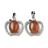Synthetic Goldstone with Clear Cubic Zirconia Pendants G-G133-03P-25-1
