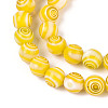 Handmade Millefiori Glass Round Beads Strands LK-R004-93D-3