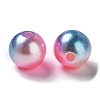 Rainbow ABS Plastic Imitation Pearl Beads OACR-Q174-12mm-14-2