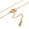 Ion Plating(IP) Initial Letter 304 Stainless Steel Pendant Necklaces NJEW-M199-01G-E-4