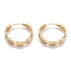Brass Micro Clear Pave Cubic Zirconia Huggie Hoop Earrings EJEW-F264-21-3