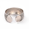 Bohemia Tibetan Style Alloy Thick Open Cuff Bangle for Women BJEW-E002-01AS-05-3