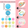 72Pcs 12 Colors Luminous Round Food Grade Silicone Beads SIL-TA0001-38-14