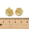 Brass Micro Pave Clear Cubic Zirconia Pendants FIND-C045-01G-3