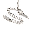 Clear Cubic Zirconia Teardrop Pendant Necklace with 304 Stainless Steel Ball Chains for Women NJEW-H162-01P-4