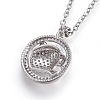 304 Stainless Steel Pendant Necklaces NJEW-L150-01-3