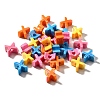 UV Plating Opaque Acrylic European Beads SACR-Z007-01X-1