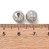Round Brass Micro Pave Cubic Zirconia Beads ZIRC-N016-01P-8mm-2