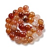 Faceted Natural Banded Agate Beads Strands G-F447-12mm-O04-3