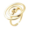 Rack Plating Brass Open Cuff Ring Settings KK-Z071-30G-1