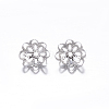 Non-Tarnish Multi-Petal 304 Stainless Steel Fancy Bead Caps X-STAS-N0013-16P-1