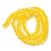 Transparent Electroplate Glass Beads Strands GLAA-F029-4mm-C22-2