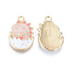 Alloy Enamel Pendants X-ENAM-T009-58B-RS-2