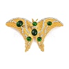 Retro Alloy Rhinestones Butterfly Brooches JEWB-S022-10B-2