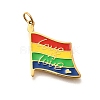 Pride 304 Stainless Steel Enamel Pendants LS-STAS-B079-01G-08-1