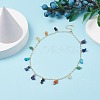 Synthetic & Natural Mixed Gemstone Chips Pendant Necklace NJEW-JN03855-2