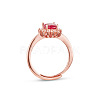 SHEGRACE Fashion Natural Red Corundum Finger Ring JR63A-4