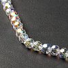 Transparent Electroplate Glass Beads Strands EGLA-I015-05-4