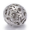 Brass Filigree Beads KK-P192-02P-2