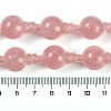 Natural Rose Quartz 3-Hole Guru Beads Strands G-H064-E01-02-5