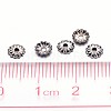 Black Iron Flower Bead Caps X-IFIN-D023-B-3