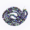 Electroplate Glass Beads Strands EGLA-T018-03-B01-2