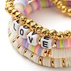 Polymer Clay Heishi Beads Bracelets Set BJEW-JB07242-04-8