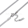 Non-Tarnish Ion Plating(IP) 304 Stainless Steel Snake Chain Necklaces NJEW-G081-12P-3