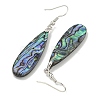 Rack Plating Brass Natural Paua Shell Dangle Earrings EJEW-N055-53P-2