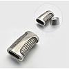 Smooth 304 Stainless Steel Rectangle Magnetic Clasps with Glue-in Ends X-STAS-E073-15-1