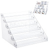 6-Tier Plastic Scrapbook Adhesive Tape Display Riser Stands ODIS-WH0086-105-1