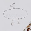 925 Sterling Silver Anklets AJEW-BB60881-A-5
