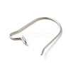 Tarnish Resistant 316 Surgical Stainless Steel Hoop Earrings Findings Kidney Ear Wires LS-STAS-E009-6-3