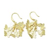 Rack Plating Brass Butterfly Dnagle Earrings KK-C029-10G-1
