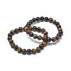 Natural Tiger Eye Bead Stretch Bracelets BJEW-K212-C-005-1