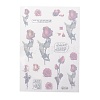 Flower Pattern Waterproof Self Adhesive Hot Stamping Stickers DIY-I063-08-3